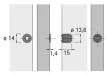HETTICH 13158 mágnes M73/GP9 4kg barna