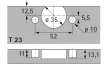 HETTICH 77735 Selekta pro 2000 pánttál T23
