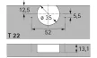 HETTICH 77734 Selekta pro 2000 tál TH32/52x5,5