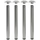 HETTICH 70135 Efua lábak 710/60 mm szett nemesacél imitáció