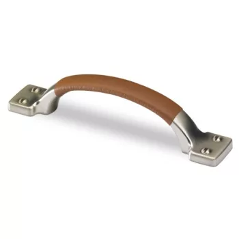   HETTICH 9071717 fogantyú Edessa 145/96 mm barna bőr matt nikkel