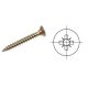 StrongFix PZ Csavar  3x45 süllyesztett fej cink sárga PZ1