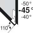 BLUM 79A5450.T szögben álló típus III csavar -45/110°