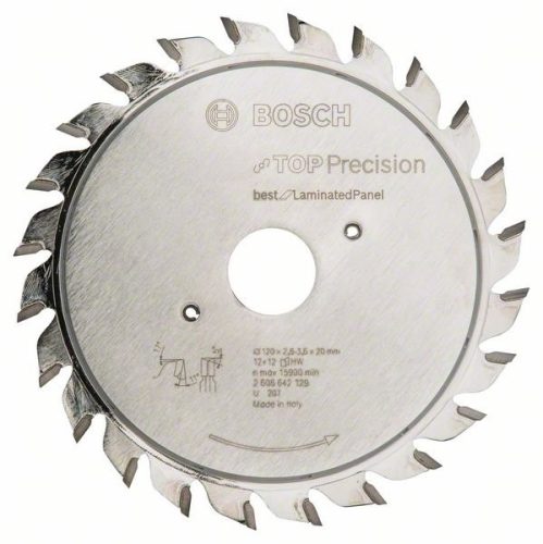 BOSCH 2608642129 Elővágó tárcsa Laminated Panel 120 x 20 x 2,8-3,6 mm, 12+12