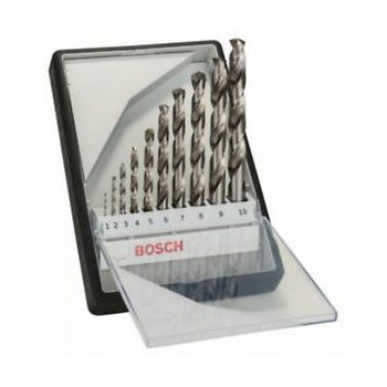 BOSCH 2607010535 Sada vrtáků do kovu HSS-G, Robust Line, 135° 1–10 mm, 10dílná