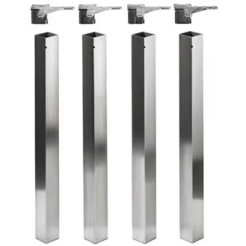   HETTICH 9078497 Afiu asztalláb 700 60x60 mm szett nemesacél imitáció