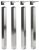 HETTICH 9078497 Afiu asztalláb 700 60x60 mm szett nemesacél imitáció