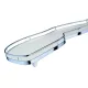 KES 047923 LeMans II classic 500mm balos - szürke alj/magasító korlát ezüst