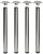 HETTICH 70136 Efua asztalláb 710 60 mm matt fekete