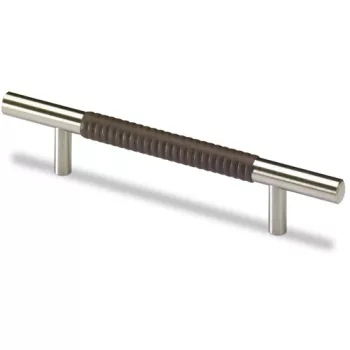   HETTICH 9070144 fogantyú Bytantia 188/128 mm sötétbarna bőr nemesacél imitáció