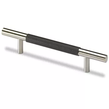   HETTICH 9070147 fogantyú Bytantia 220/160 mm fekete bőr nemesacél imitáció