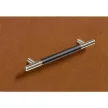 HETTICH 9070147 fogantyú Bytantia 220/160 mm fekete bőr nemesacél imitáció