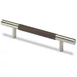 HETTICH 9070148 fogantyú Bytantia 220/160 mm sötétbarna bőr nemesacél imitáció