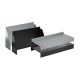 HETTICH 9105181 polc irattartóra és válaszfal, 730 mm, fekete