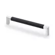HETTICH 9131319 fogantyú Getafe 170/160 mm fekete bőr nemesacél