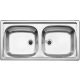 BLANCO 500372 Mosogató Top EZ 8x4 természetes fényű nemesacél excenter nélkül