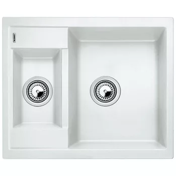   BLANCO 516173 Mosogató Metra 6 fehér excenter nélkül Silgranit PuraDur