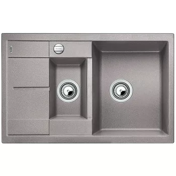   BLANCO 513553 Mosogató Metra 6 S Compact alumínium excenterrel Silgranit PuraDur