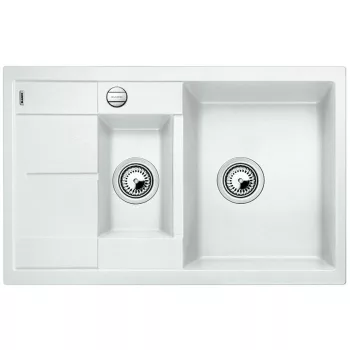   BLANCO 513468 Mosogató Metra 6 S Compact fehér excenterrel Silgranit PuraDur