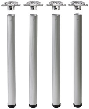HETTICH 70146 Efui asztalláb 710/60 mm bordázással alumínium