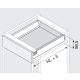 K-BLUM set Antaro M 450 mm/30 kg, Blumotion/TOB, szürke R9006, inserta