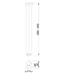 MILADESIGN asztalláb G5 ST554 ezüst
