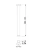 MILADESIGN asztalláb G5 ST567 ezüst