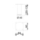 MILADESIGN bútorláb G5 ST405/12 fekete