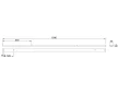 MILADESIGN csatorna Linear LN1604 fekete