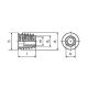 Peremes anyacsavar M8x25mm cink
