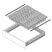 HETTICH 9135408 ArciTech OrgaTray végzáró profil 500 mm króm