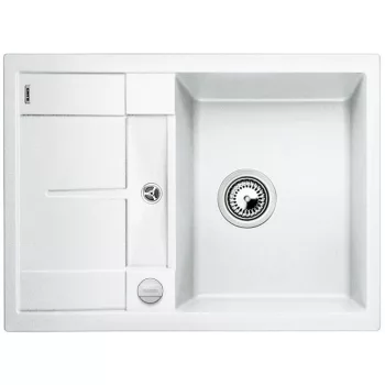   BLANCO 519576 Mosogató Metra 45 S Compact fehér excenterrel Silgranit PuraDur