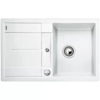   BLANCO 519083 Mosogató Metra 45 S-F fehér excenterrel Silgranit PuraDur