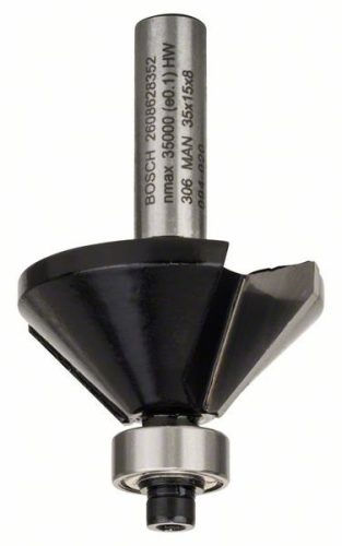 BOSCH 2608628352 Fazetovací fréza, 8 mm, B 11 mm, L 14,7 mm, G 56 mm, 45°