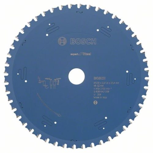 BOSCH 2608643058 Pilový kotouč Expert for Steel 230 x 25,4 x 2,0 mm, 48