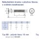 Összekötő bútorcsavar M6x10 cink fehér lapos fejű  15mm
