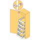 K-BLUM SpaceTower Legrabox C Pure, fehér SW-M, KB-1200 mm