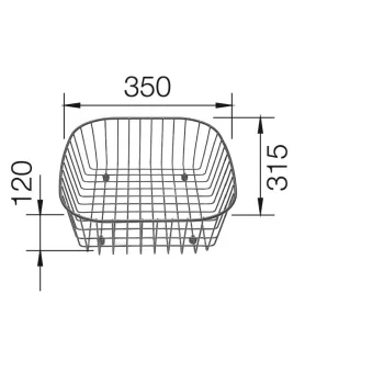   BLANCO 514238 Tartozék kosár edényekre nemesacél Flex, Top nemesacél