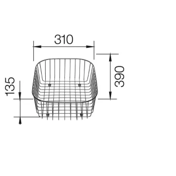   BLANCO 220573 Tartozék kosár edényekre nemesacél Median, Livit, Lantos