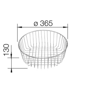   BLANCO 220574 Tartozék kosár edényekre nemesac.Rondosol,Rondoset,Rondoval,365 mm