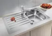 BLANCO 519707 Mosogató Lantos 45 S-IF Salto szálcsiszolt nemesacél excenterrel