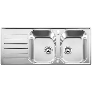   BLANCO 519713 Mosogató Lantos 8 S-IF Compact szálcsiszolt nemesacél excenterrel