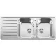 BLANCO 519713 Mosogató Lantos 8 S-IF Compact szálcsiszolt nemesacél excenterrel