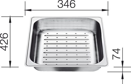 BLANCO 219770 Tartozék tál nemesacél Plenta
