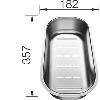   BLANCO 225253 Tartozék tál több funkciós nemesacél Classic Pro 6S, 45
