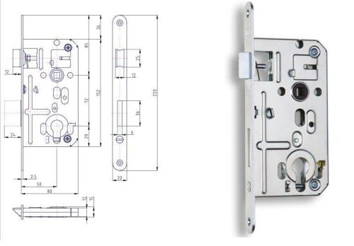 HOBES K 133 zár 72/80 PZ cink fehér