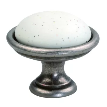 Marella Design gomb Lenis M antik-ón/fehér porcelán