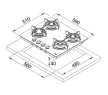 FRANKE Készülék gáz főzőlap FHCR 604 4G HE BK C