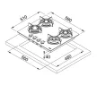 FRANKE Készülék gáz főzőlap FHCR 604 4G HE BK C