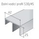 S-profil S30/45 alsó elox 2,5m